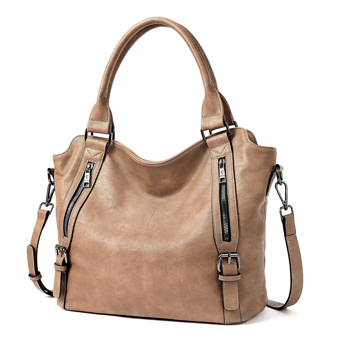 Retro style large capacity shoulder crossbody tote bag