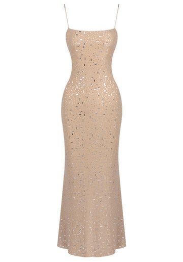 Embellished Maxi Dress Nude