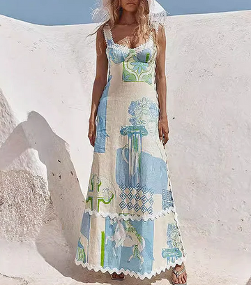 Bowknot Printed Dress