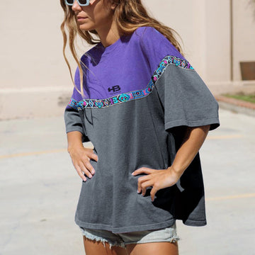 Casual Vintage Print Surf T-Shirt