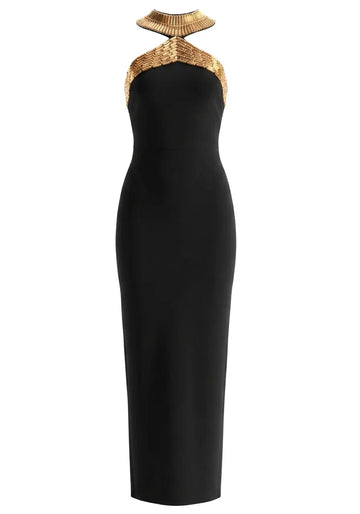 Embellished Maxi Dress Black