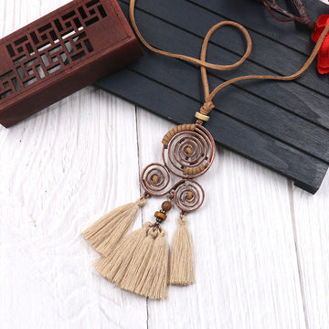 Women's Bohemian Tassel Alloy Necklac