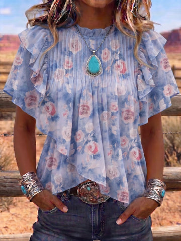Vintage Art Comfortable Summer Fabrics Casual Shirt