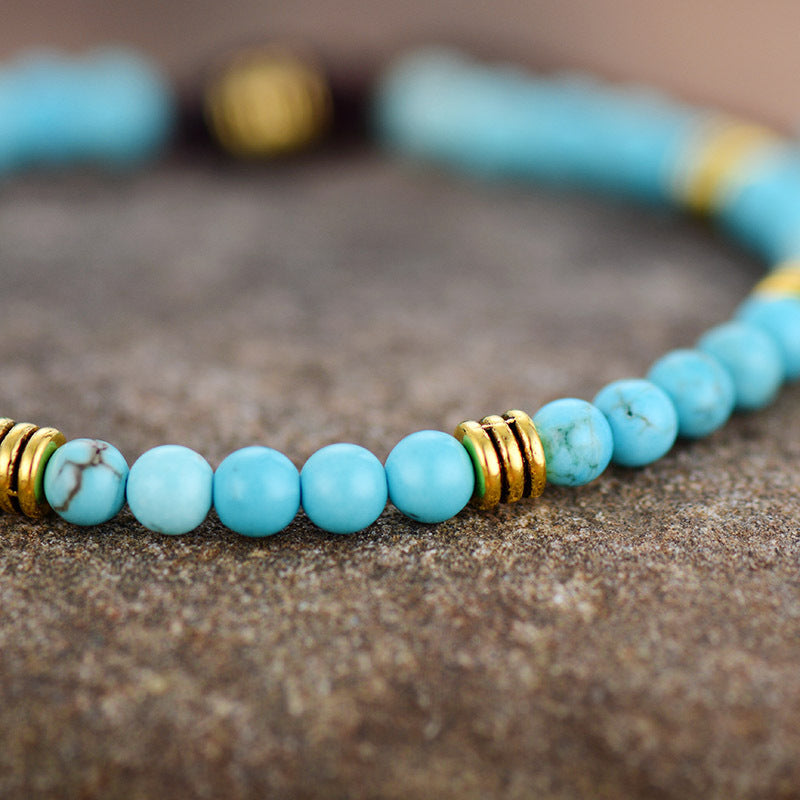 Unisex Vintage Natural Turquoise N Bracelet