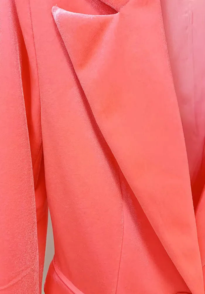 Velvet Suit Coral Pink