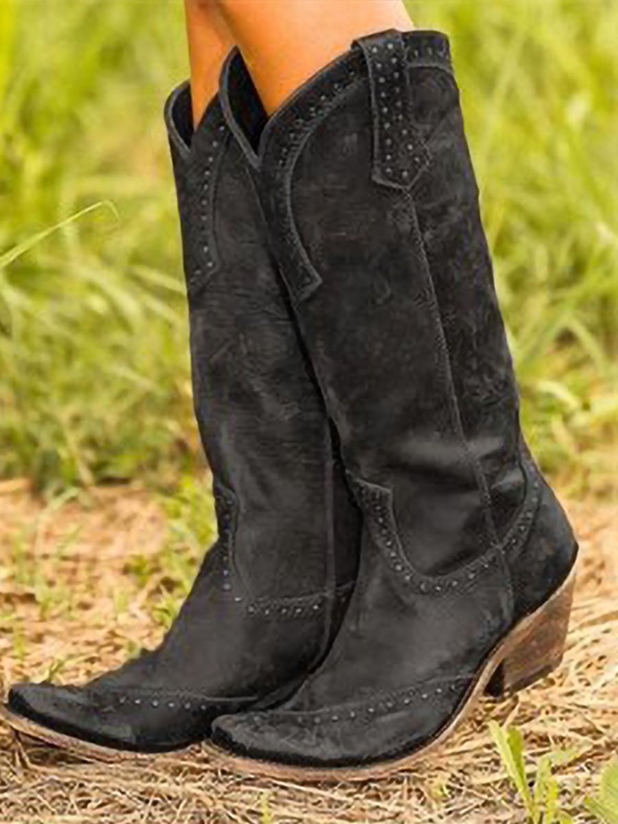 Vintage Studded Cowgirl Boots