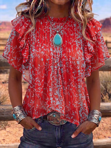 Vintage Art Comfortable Summer Fabrics Casual Shirt