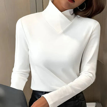 Double-sided German fleece long-sleeved solid color thermal shirt