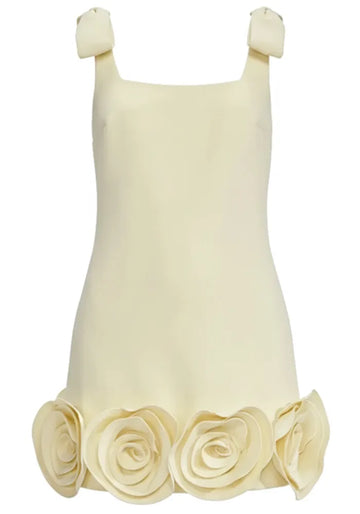 Floral Hem Dress Yellow