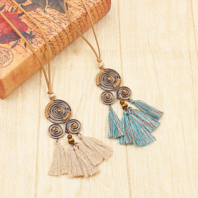 Women's Bohemian Tassel Alloy Necklac