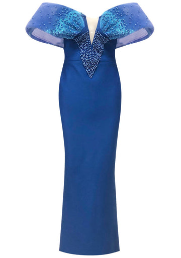 Bardot Pearl Maxi Dress Blue
