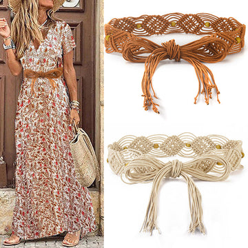 Retro Resort Bohemian Braided Belt