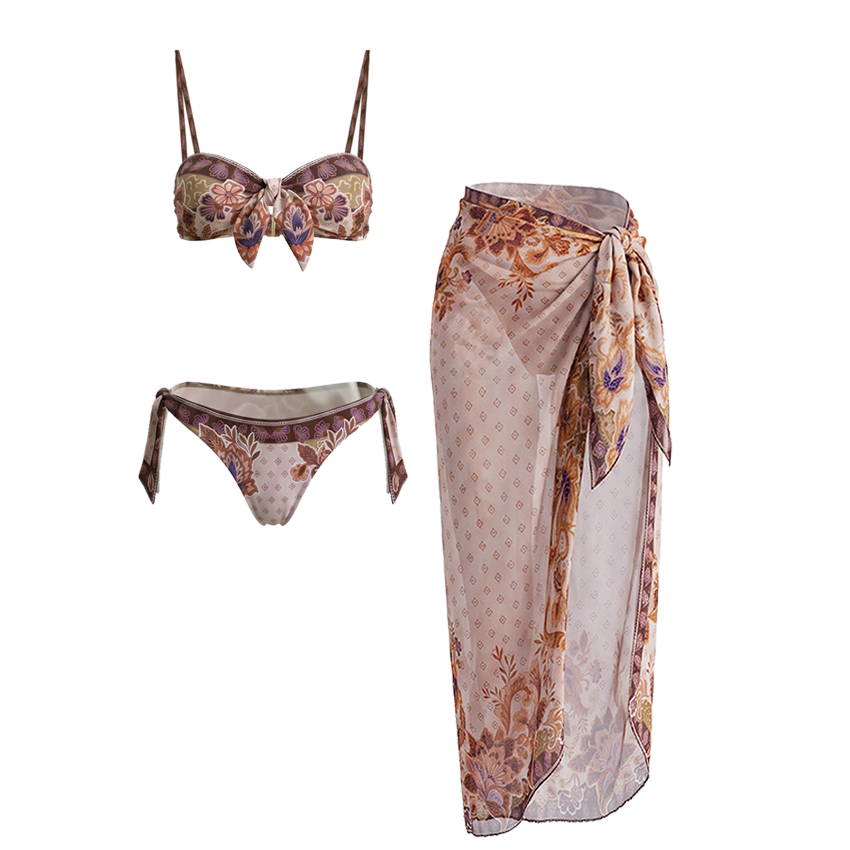 Tanga Tie Retro print Swimsuit set(s)