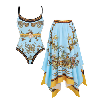 Marine Life Print Swimsuit set(s)