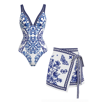 Seville Tiles Printed Swimsuit Set(s)