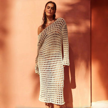 Cutout Knitted  Beach Dress