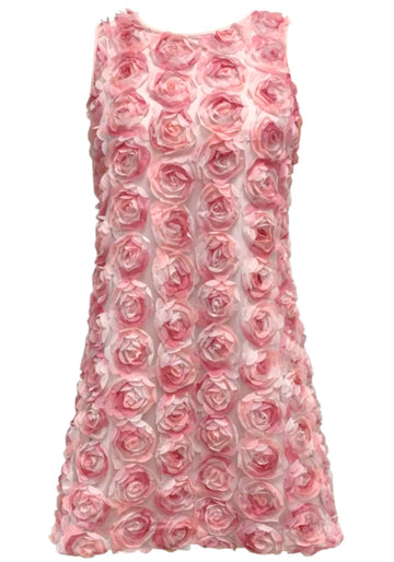 Floral A Line Dress Pink