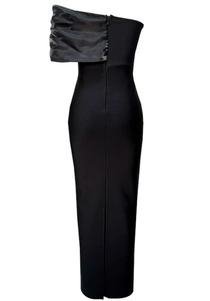 Bardot Pearl Crystal Maxi Dress Black