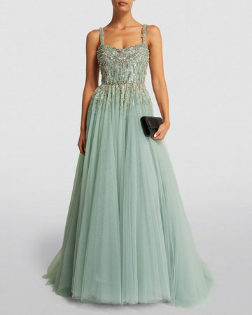 Embellished Sleeveles gown