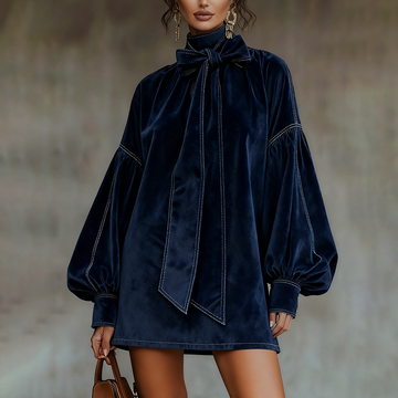 Women's Western Retro Style Autumn And Winter New Suede Dress