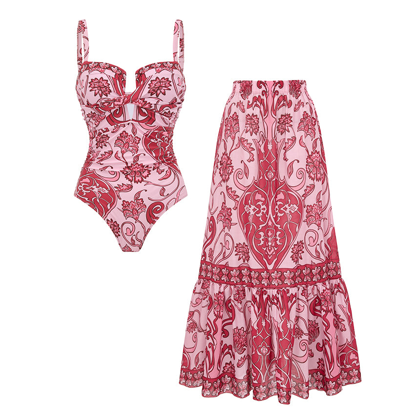 Sling Retro Printed Swimsuit Set(s)