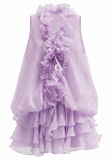 Floral Ruffle Dress Lavender