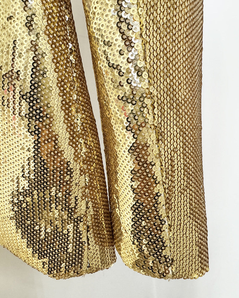 Sequin Suit Gold