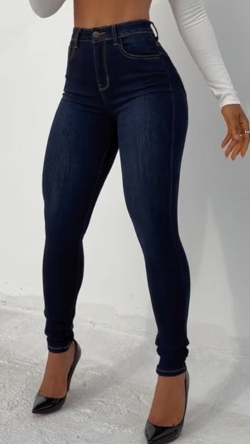 Dark Wash High Waist Skinny Denim Jeans