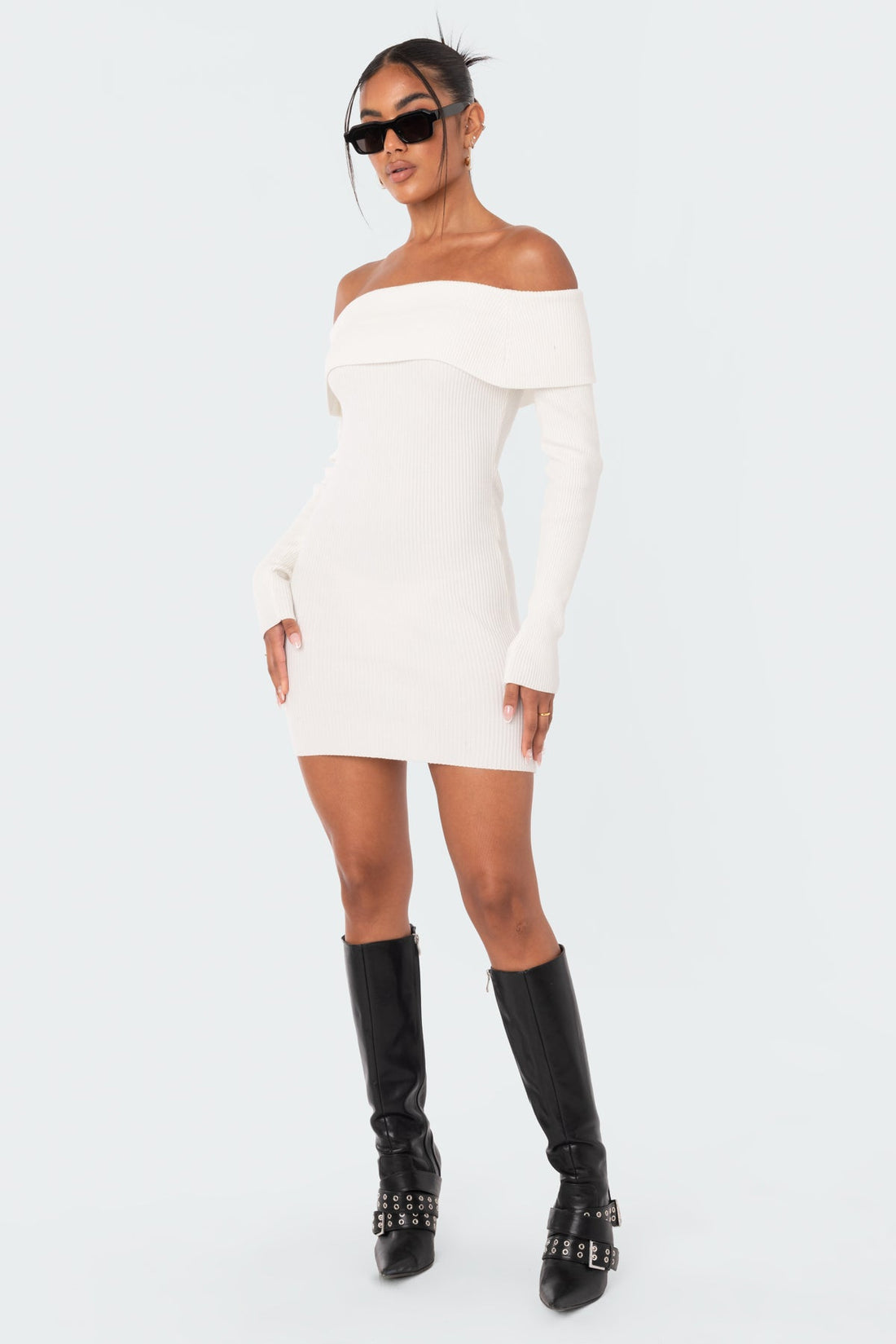 Emma Foldover Knitted Dress