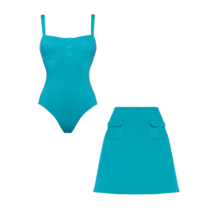 Bandeau Solid Color Swimsuit Set(s)