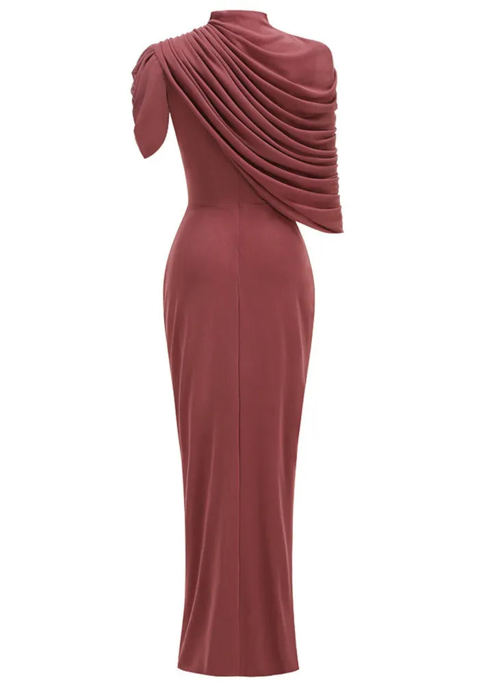 Draped Maxi Dress Rosewood