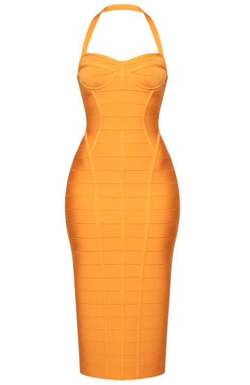 Halter Midi Dress Amber