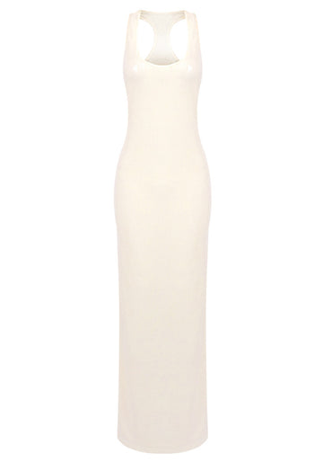 Sequin Maxi Dress Ivory