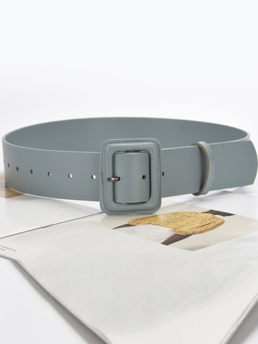 Women's Fashion Imitation Leather Solid Color Square Belt MDA0155H9Y