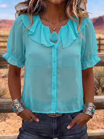 Vintage Art Comfortable Summer Fabrics Casual Shirt