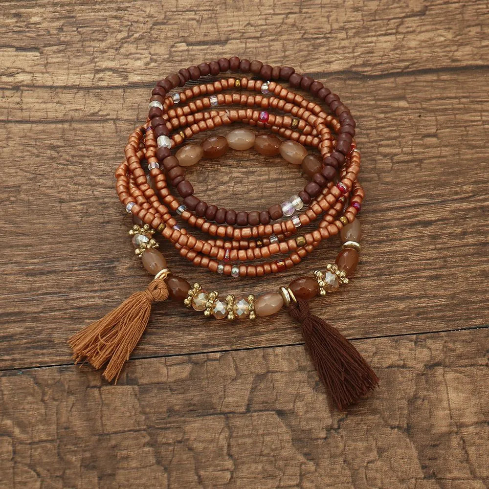 Unisex Retro N Tassel Bracelet