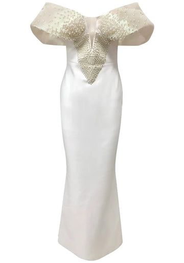Bardot Pearl Maxi Dress White