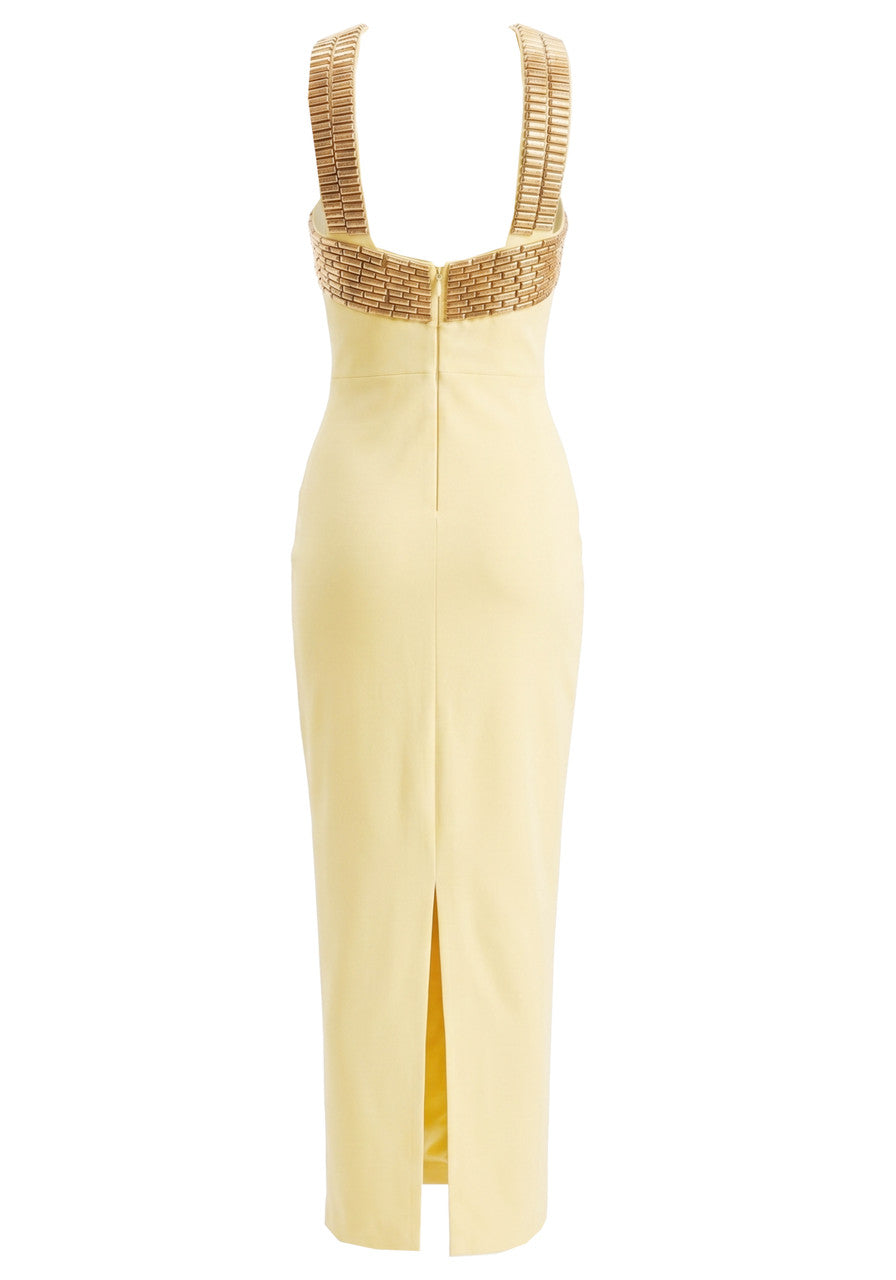 Embellished Maxi Dress Yellow