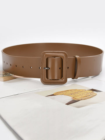 Women's Fashion Imitation Leather Solid Color Square Belt MDA0155H9Y