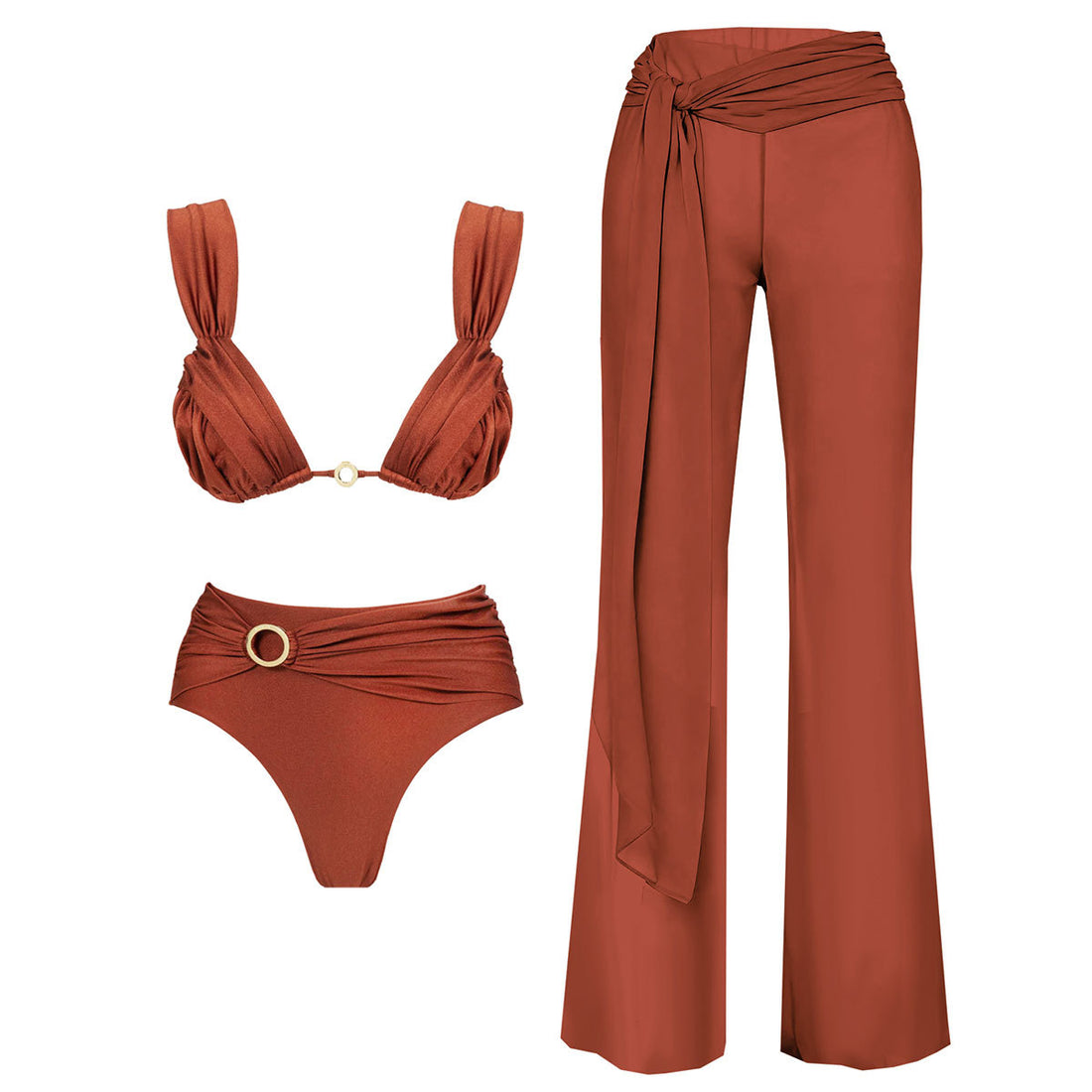 Sexy Solid Color Swimsuit Set(s)