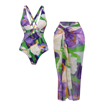 Oil Painting Of Calla Lilies Print Swimsuit Set(s)