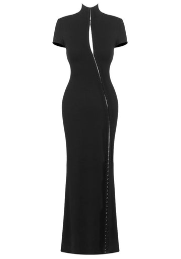 Short Sleeve Maxi Dress Black