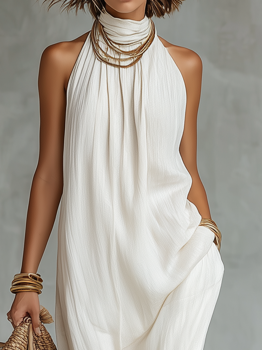 Relaxed Halter Maxi Dress