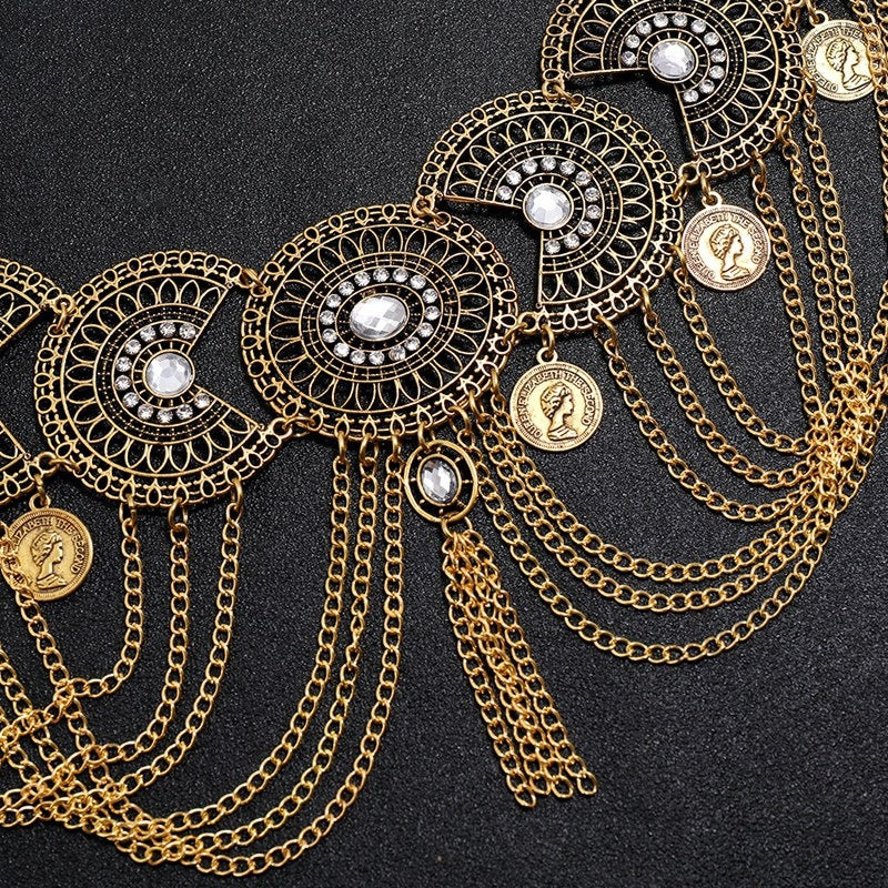 Retro Bohemian Ethnic Metal Tassel Waist Chain