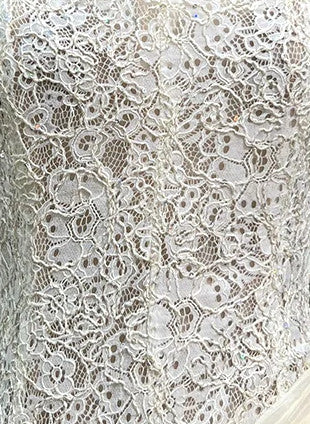 Lace Corset Bow Detail Dress Ivory