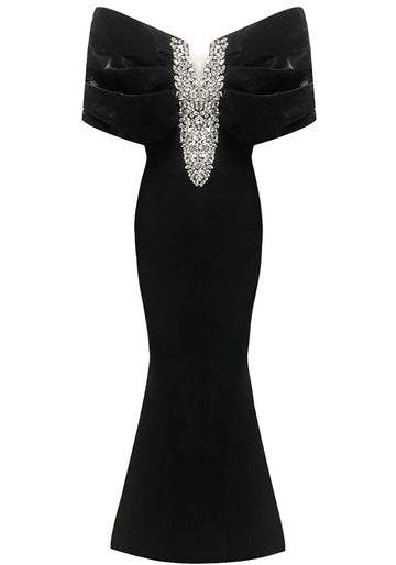 Bardot Crystal Detail Maxi Dress Black
