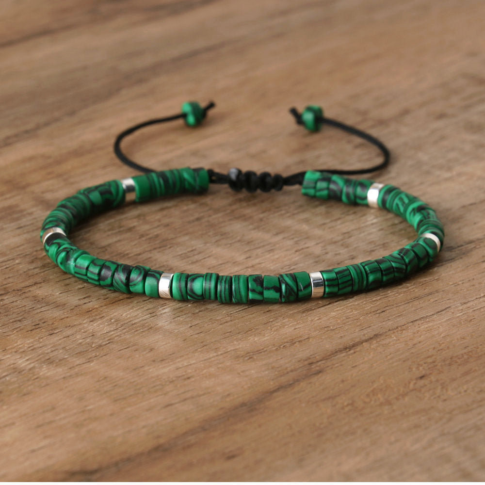 Unisex Vintage Natural Stone N Bracelet