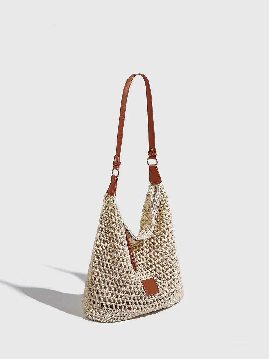 Women's Woven Hollow Bag Beach Bag Shoulder Bag MDA0430H3T