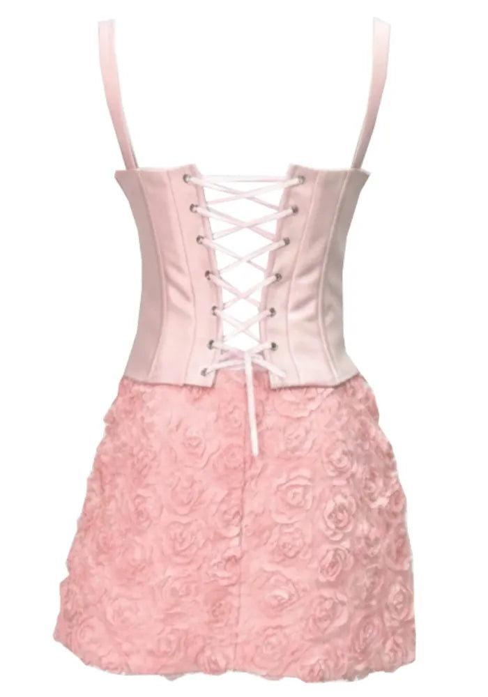 Floral Corset Dress Pink