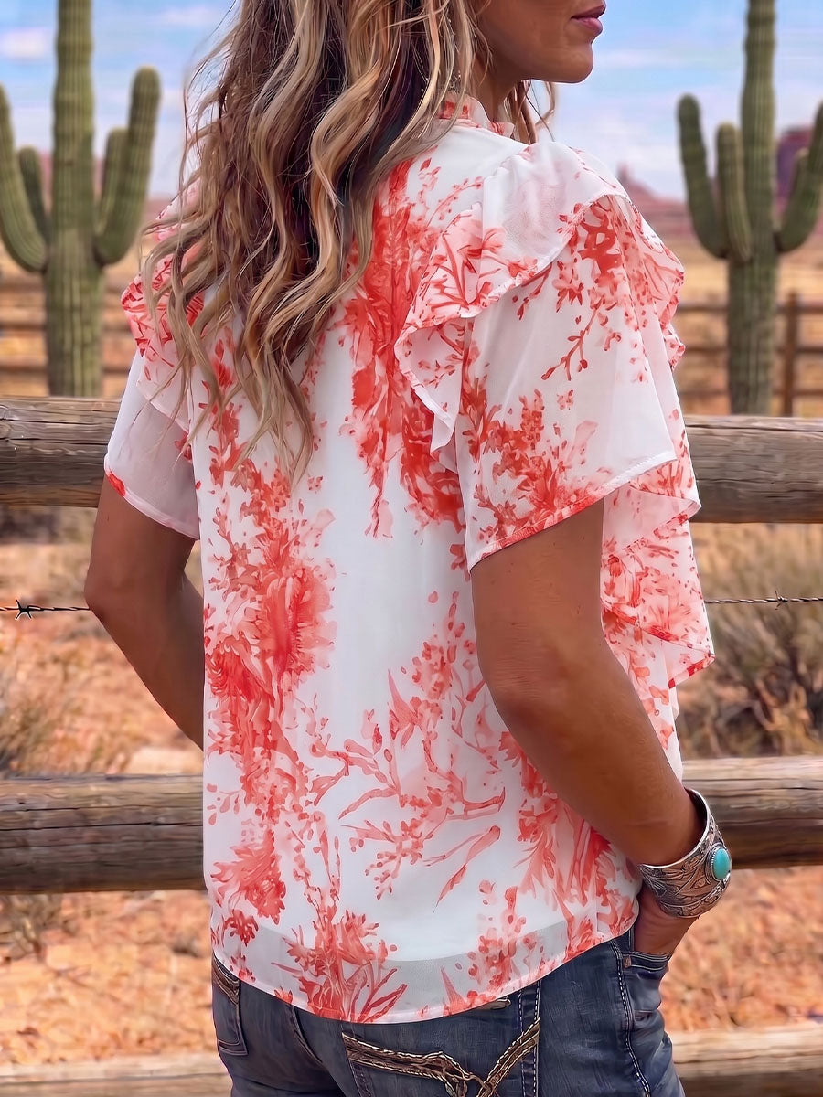 Vintage Art Comfortable Summer Fabrics Casual Shirt